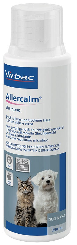 ALLERCALM SHAMPOO CUTE SENSIBILE E SECCA CANI E GATTI 250 ML