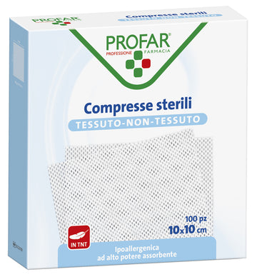 COMPRESSE IN TESSUTO NON TESSUTO 10 X 10 CM 100 PEZZI PROFAR