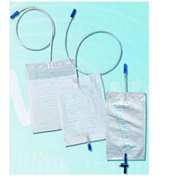 SACCA DI DRENAGGIO DA LETTO PER INCONTINENZA CON VALVOLA DI NON RITORNO E RUBINETTO DI SCARICO 2 LT TUBO 130 CM 10 PEZZI