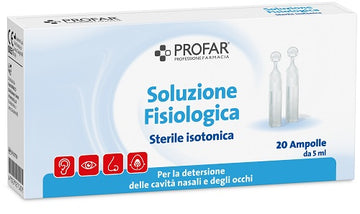 PROFAR SOLUZIONE FISIOLOGICA STERILE ISOTONICA 5 ML 20 AMPOLLE