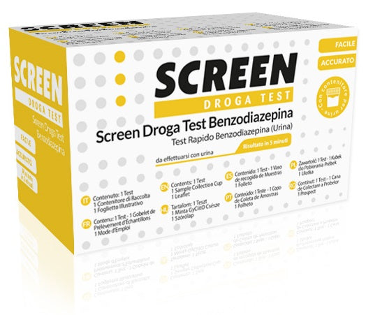 DROGA TEST CHE RILEVA UNA SOSTANZA BENZODIAZEPINE SCREEN DROGA TEST BENZODIAZEPINE