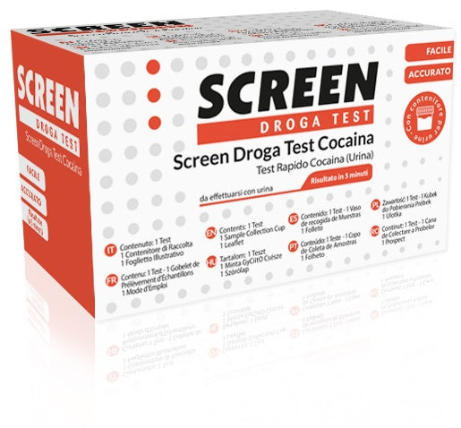 DROGA TEST CHE RILEVA UNA SOSTANZA COCAINA SCREEN DROGA TEST COCAINA