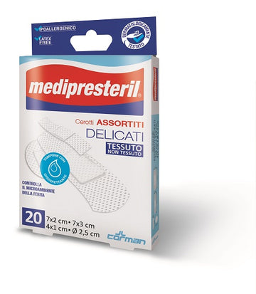 CEROTTO MEDIPRESTERIL CEROTTI DELICATI ASSORTITI 4 FORMATI 20 PEZZI