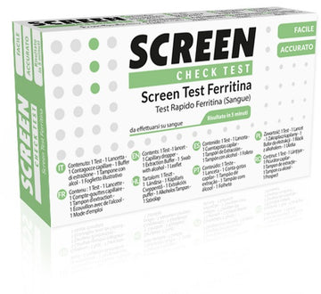 TEST RAPIDO PER L'INDIVIDUAZIONE DI FERRITINA NEL SANGUE PER L'ANEMIA DA CARENZA DI FERRO SCREEN CHECK TEST ANEMIA/FERRITINA