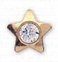 INVERNESS ORECCHINI STELLA CRYSTAL PLACCATI ORO R24C1