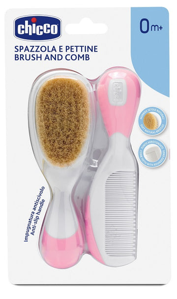 CHICCO SPAZZOLA + PETTINE ROSA