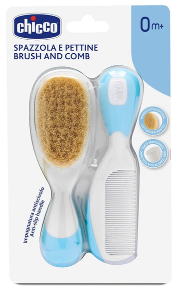 CHICCO SPAZZOLA + PETTINE AZZURRO