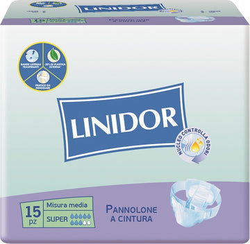 PANNOLONE LINIDOR SUPER PANNOLINO A CINTURA MM 15 PEZZI