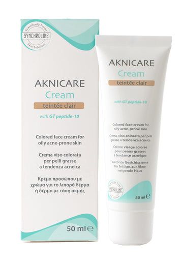 CREMA TRATTANTE COLORATA PER PELLE ACNEICA AKNICARE CREAM TEINTEE CLAIR TUBETTO 50 ML