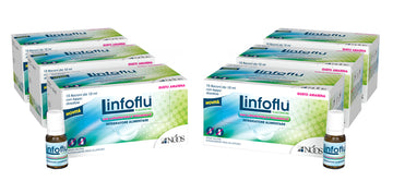 LINFOFLU MULTIPACK CONFEZIONE MULTIPLA DA 6 ASTUCCI X 15 FLACONCINI CONTIENE ZUCCHERO ED EDULCORANTE