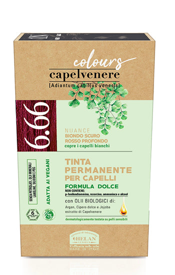 CAPELVENERE COLOURS TINTA CAPELLI 6,66N BIONDO SCURO ROSSO PROFONDO
