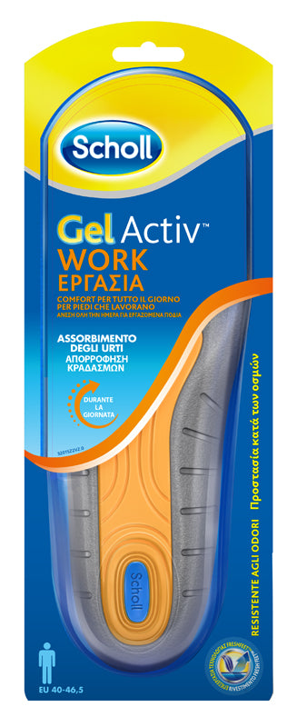 Dr. Scholl Gel Activ Professional Work Solette In Gel Uomo Taglia 42-48