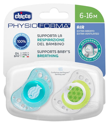 CHICCO SUCCHIETTO AIR BOY IN SILICONE 6-16 MESI 2 PEZZI