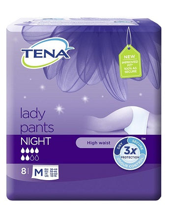 MUTANDINA ASSORBENTE TENA LADY PANTS NIGHT MEDIUM 8 PEZZI