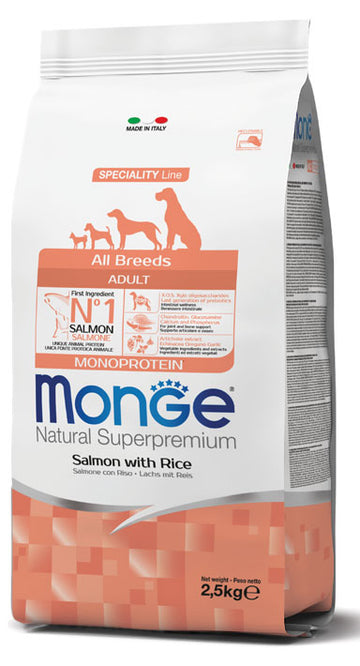 MONGE ALL BREEDS ADULT SALMONE & RISO 2500 G