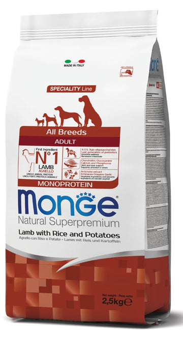 MONGE ALL BREEDS ADULT AGNELLO RISO & PATATE 2500 G