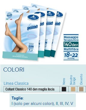 SAUBER COLLANT 140 DENARI MAGLIA LISCIA NEUTRO BEIGE 5 LINEA CLASSICA