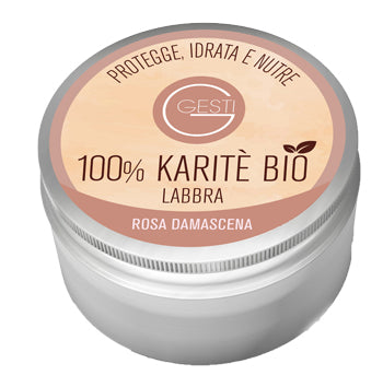 GESTI 100% KARITE' BIO 10 ML ROSA DAMASCENA LABBRA