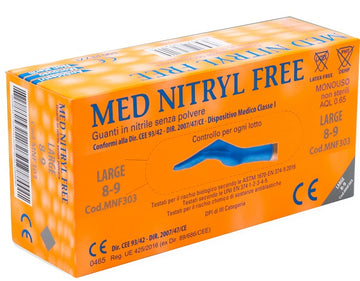 GUANTI NITRILE SENZA POLVERE LARGE 100 PEZZI