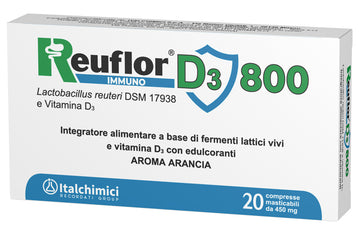 REUFLOR D3 800 20 COMPRESSE MASTICABILI AROMA ARANCIA