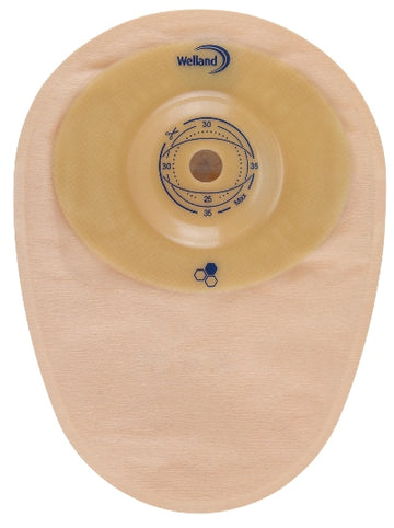 SACCA PER COLOSTOMIA WELLAND AURUM CONVEX COLO MIDI TRASPARENTE RITAGLIABILE DIAMETRO 13-35 MM INIZIO CONVESSITA' 35 MM 10 PEZZI