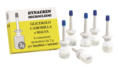 DYNACREN MICROCLISMI CAMOMILLA E MALVA 6 PEZZI DA 3 G PER BAMBINI E LATTANTI