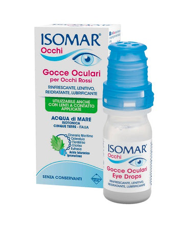 ISOMAR OCCHI GOCCE OCULARI ALL'ACIDO IALURONICO 0,20% 10 ML SENZA CONSERVANTI