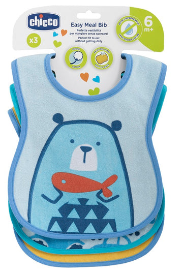 CHICCO BAVAGLINO PAPPA 6M 3 PEZZI BOY