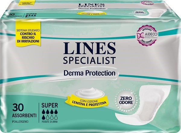 PANNOLONE LINES SPECIALIST CLASSIC SAGOMATO SOTTILE SUPER 30 PEZZI