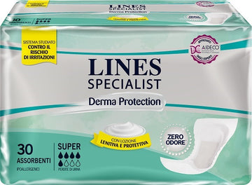 PANNOLONE LINES SPECIALIST CLASSIC SAGOMATO SOTTILE SUPER 30 PEZZI