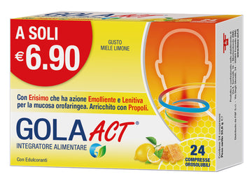GOLA ACT MIELE LIMONE 24 COMPRESSE SOLUBILI 33,6 G