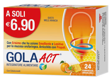 GOLA ACT MIELE ARANCIA 24 COMPRESSE SOLUBILI 33,6 G