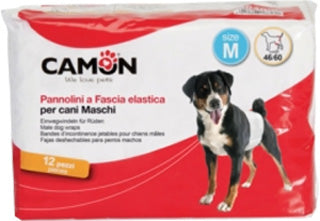 PANNOLINI A FASCIA CANI MASCHI MISURA 3 12 PEZZI