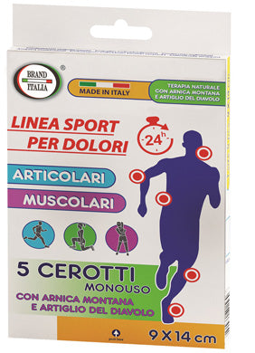CEROTTI PER DOLORI ARTICOLARI E MUSCOLARI CON ARNICA MONTANA E ARTIGLIO DEL DIAVOLO 9X14CM 5 PEZZI