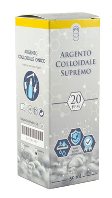 ARGENTO COLLOIDALE SUPREMO 20PPM CERTIFICATO SPRAY CON CONTAGOCCE + EROGATORE NASO + EROGATORE GOLA + EROGATORE PELLE