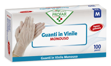 PROFAR GUANTO IN VINILE SENZA POLVERE M 100 PEZZI