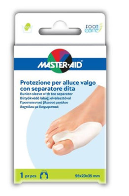 PROTEZIONE MASTER-AID PER ALLUCE VALGO CON SEPARATORE DITA INTEGRATO 1 PEZZO
