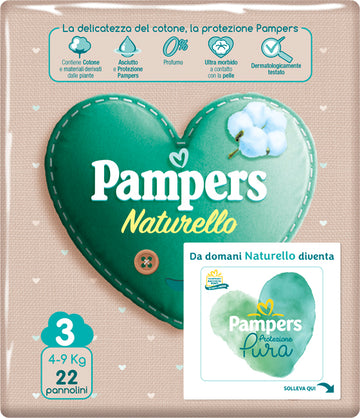 PAMPERS NATUR MIDI CP 22 PEZZI