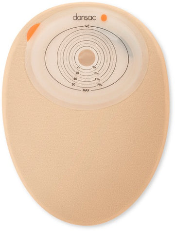 DANSAC NOVALIFE TRE 1 SACCA CHIUSA OPACA PIANA MIDI PER COLOSTOMIA CON FINESTRA RITAGLIABILE 15-55X70 MM 470 ML 30 PEZZI