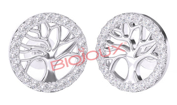 ORECCHINI POST FORATURA TREE OF LIFE WITH CRYSTALS BJT994