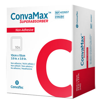 MEDICAZIONE AVANZATA CONVAMAX SUPERABSORBER NON-ADHESIVE 12,5 X 12,5 CM 10 PEZZI