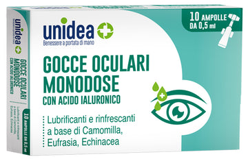 UNIDEA GOCCE OCULARI 10 FLACONCINI MONODOSE DA 0,5 ML