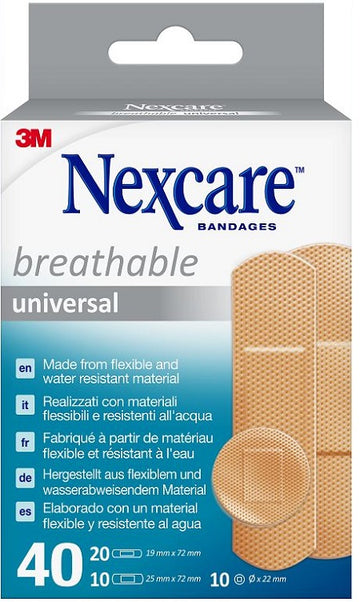 CEROTTO PREPARATO 3M NEXCARE UNIVERSAL N0340AS ASSORTITI 20 CEROTTI 19X72MM + 10 CEROTTI 25X72MM + 10 CEROTTI TONDI 22,5MM