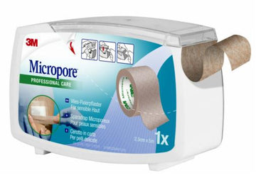 CEROTTO IN CARTA 3M MICROPORE SURGICAL TAPE TAN M5X25MM DISPENSER