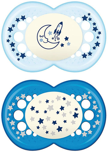 MAM NIGHT SUCCHIETTO 6+ MESI SILICONE DOPPIO MASCHIO