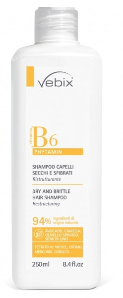 VEBIX PHYTAMIN B6 SHAMPOO CAPELLI SECCHI SFIBRATI RISTRUTTURANTE 250 ML