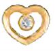 ORECCHINI HEART GOLDEN SOLITAIRE SWAROVSKI 9 MM