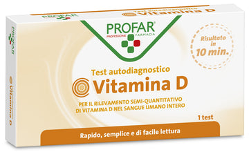 PROFAR TEST VITAMINA D RILEVAZIONE SEMI-QUANTITATIVA VITAMINA D NEL SANGUE UMANO INTERO 1 PEZZO