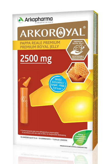 ARKOROYAL PAPPA REALE 2500 MG SENZA ZUCCHERO 10 FIALE