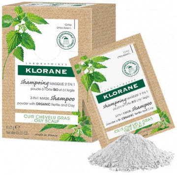 KLORANE SHAMPOO MASCHERA LAVANTE POLVERE ORTICA 8 BUSTINE 3 G